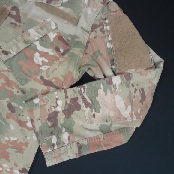 US ARMY CAMOFLAGE UNIFORM COAT JACKET SMALL SHORT CAMO TACTICAL FATIGUES L247 - Picture 3 of 8